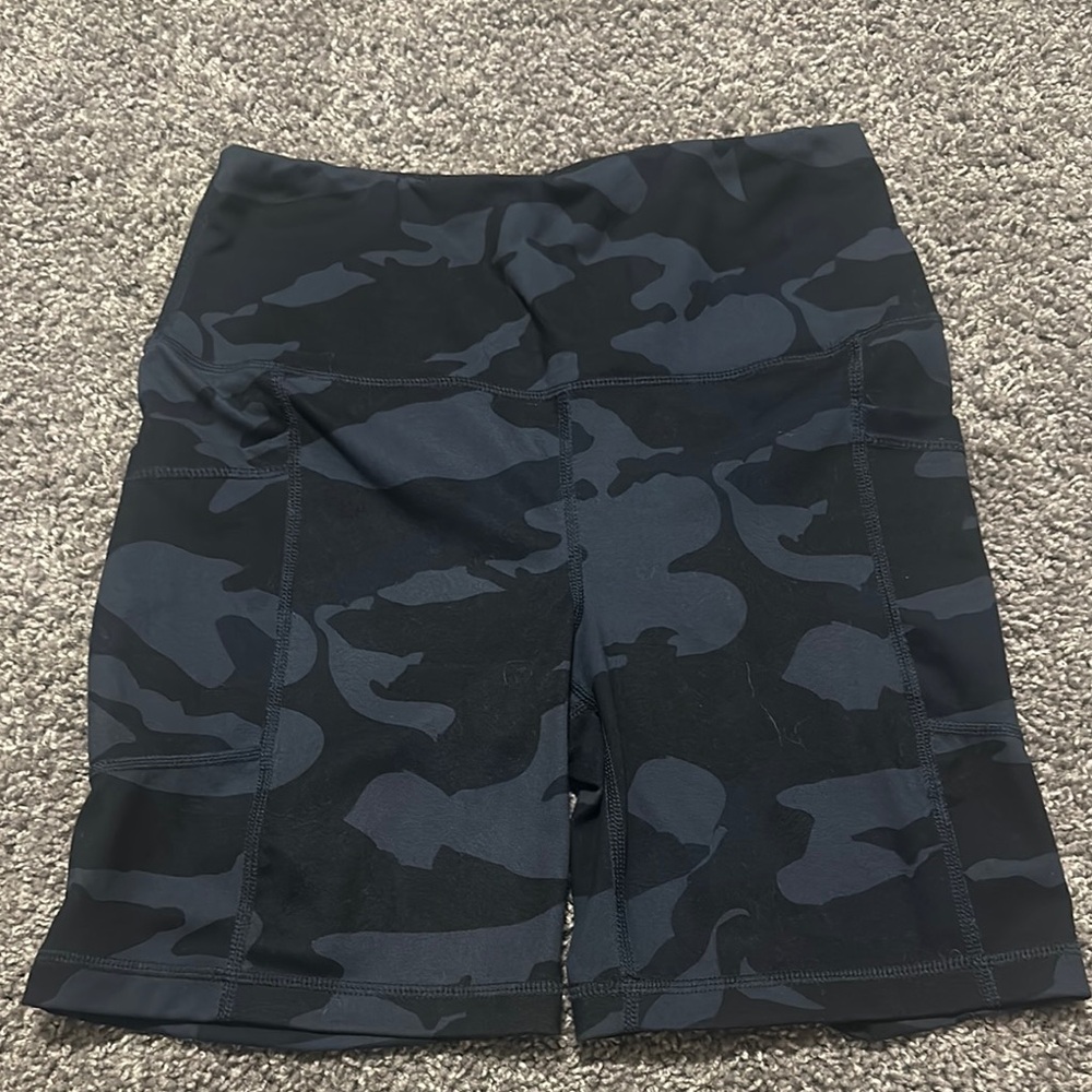 Black Camouflage Athletic Shorts